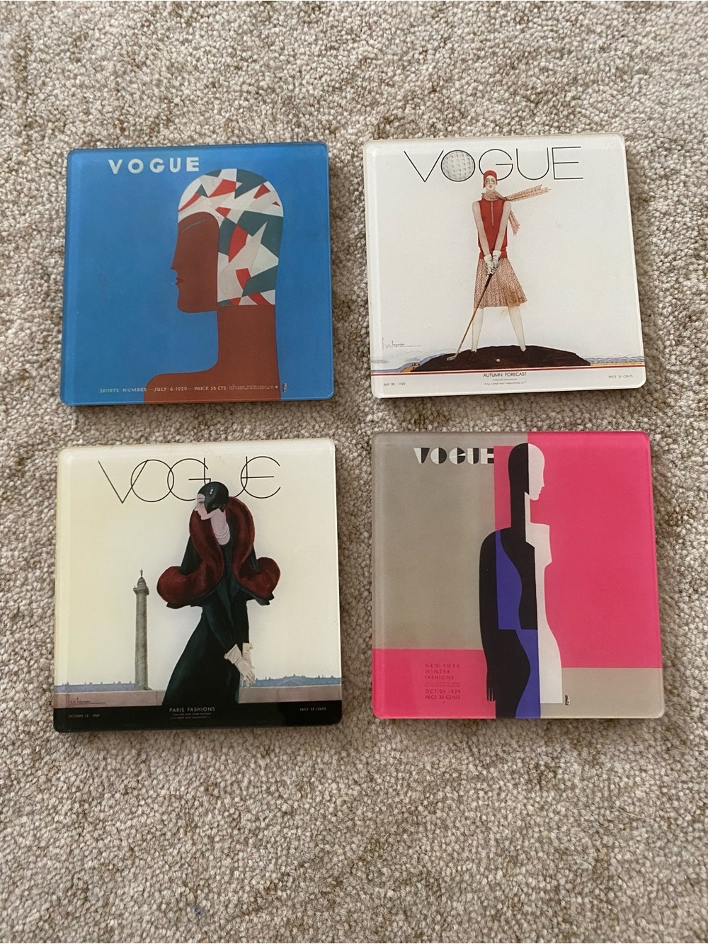 Vogue Set of Four Fashion Coasters